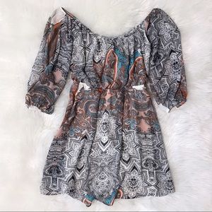 Dina Be-Pretty Spring Paisley Dress-lined-3/4” sleeves-EUC-Sz Small